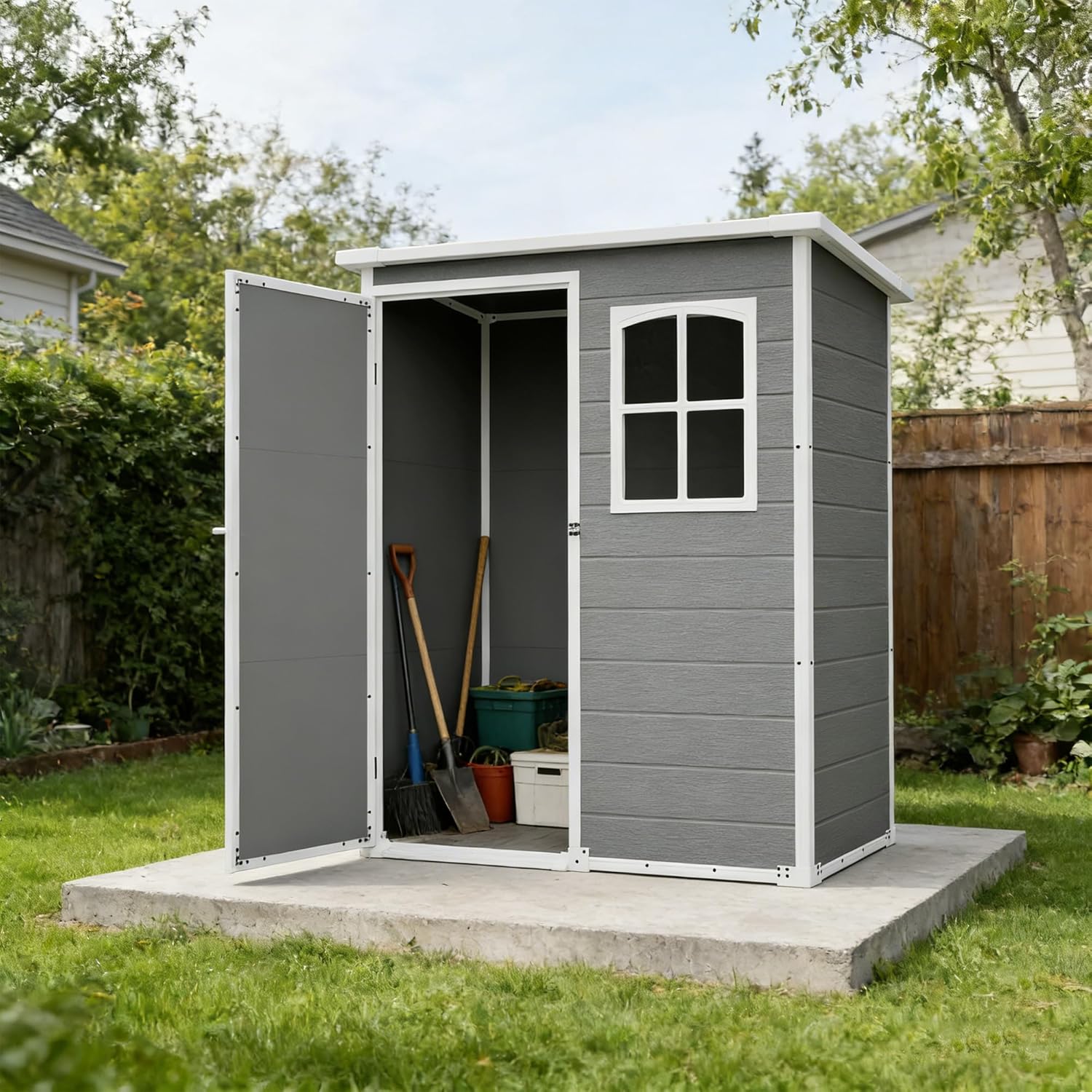 Outdoor Furniture Modern - Resin Outdoor Storage Shed Kit Plastic