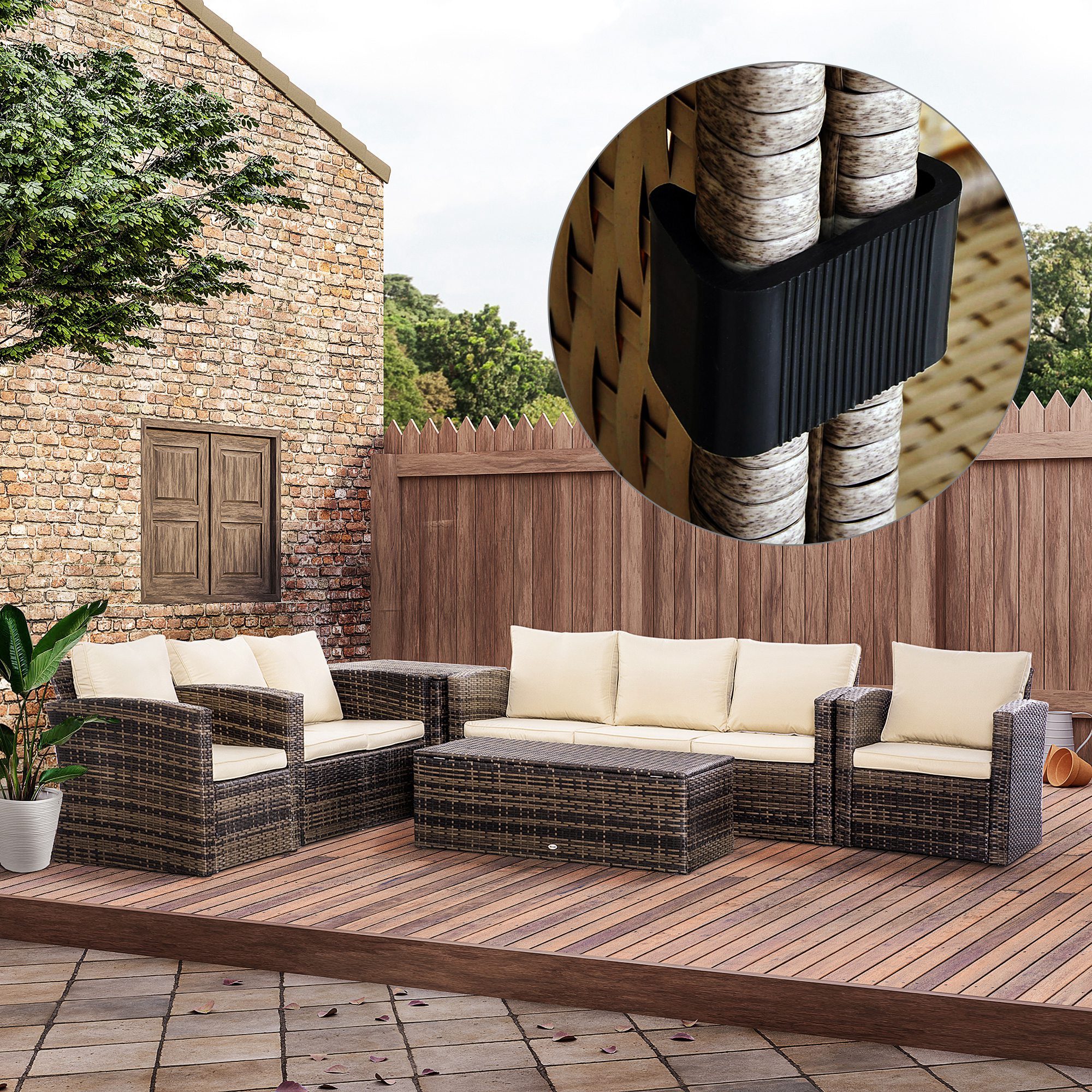 Outdoor Furniture Set - Set of 10 Outdoor Patio Wicker