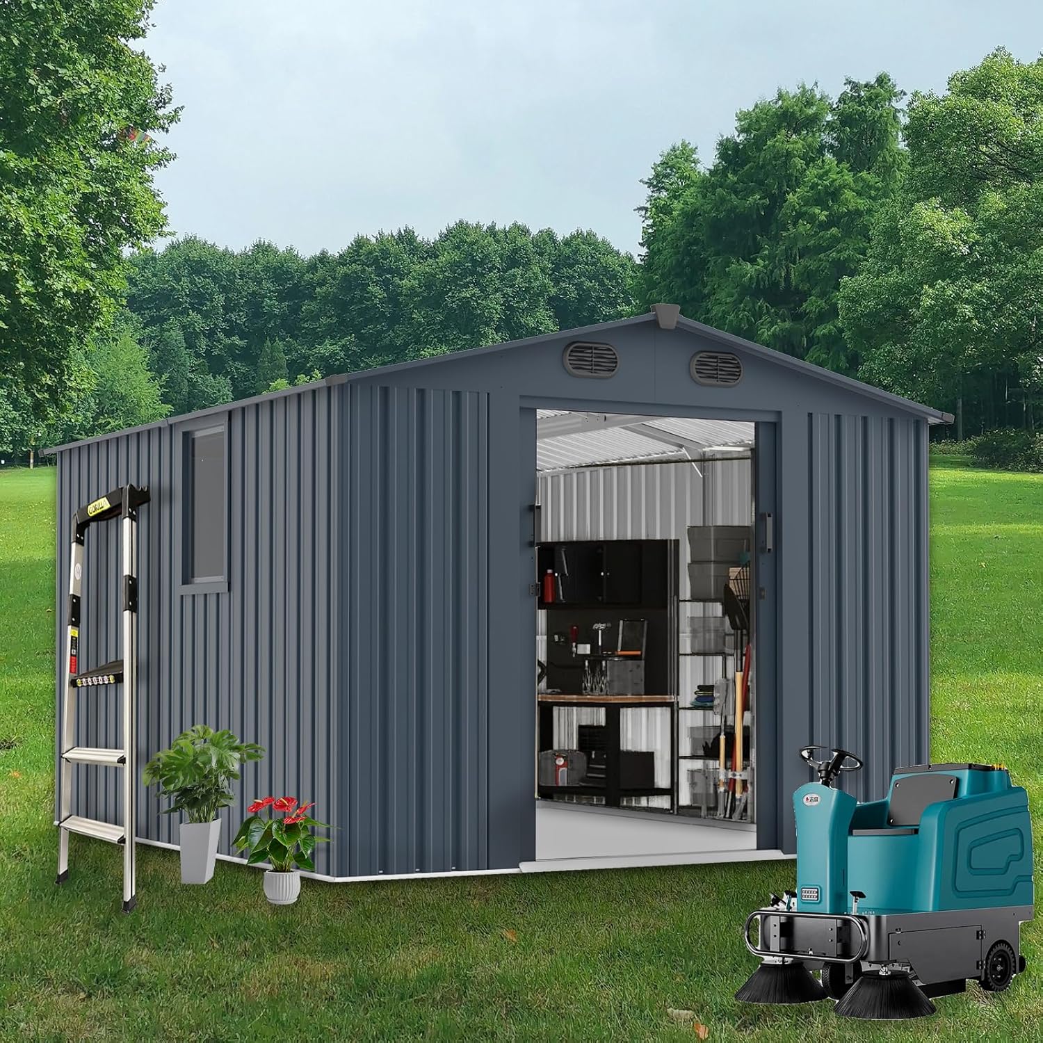 Outdoor Furniture Modern - Outdoor Storage Shed 8x10 FT with