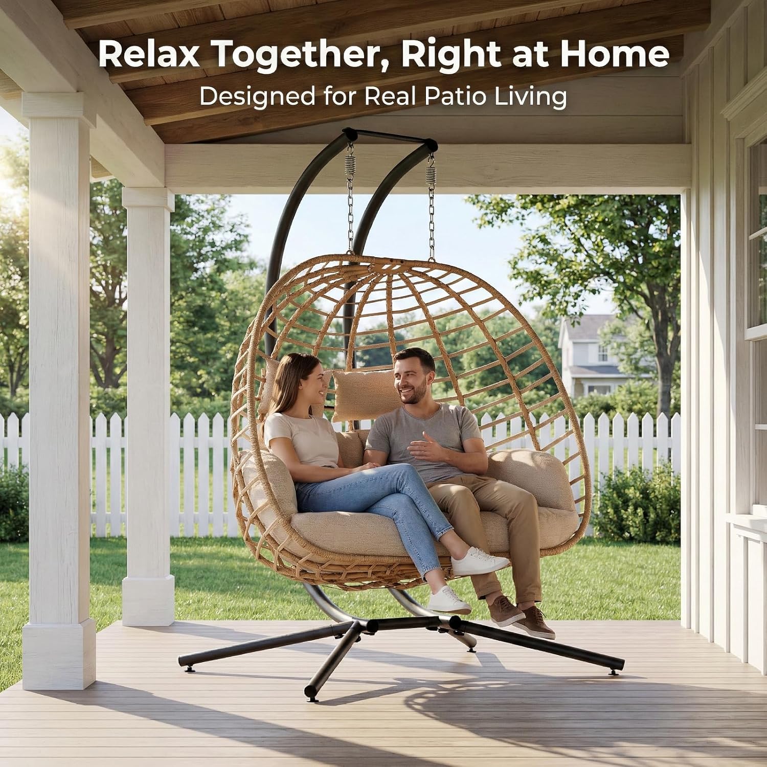 Double Hanging Egg Chair with  - Outdoor Furniture Loveseat recension och pris