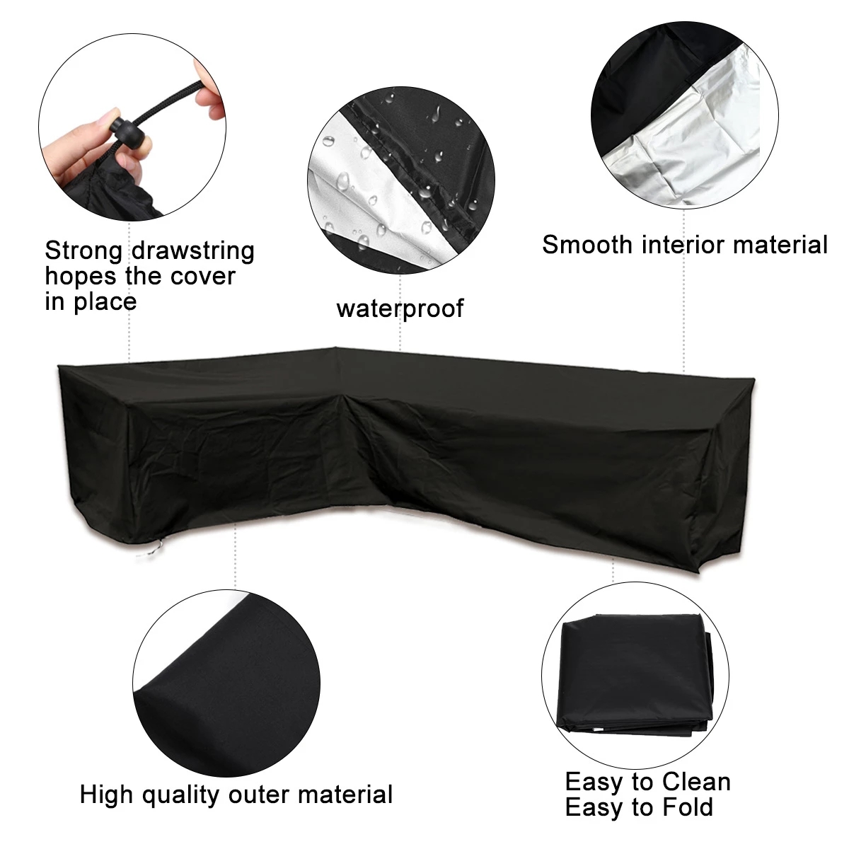 Heavy-duty L-shaped outdoor so - Outdoor Furniture Cover Xl recension och pris