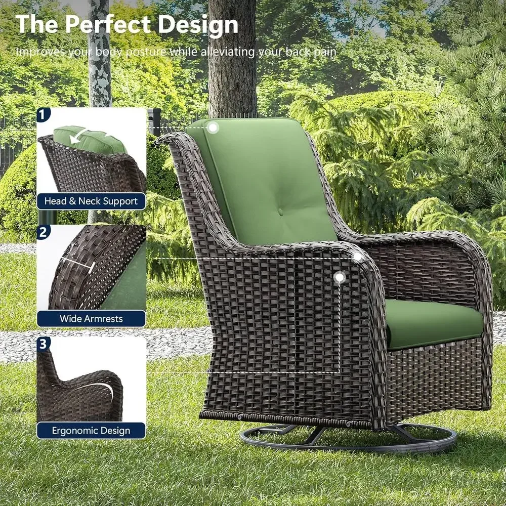 Luxury 3-Piece Wicker Patio Fu - Outdoor Furniture Luxury recension och pris