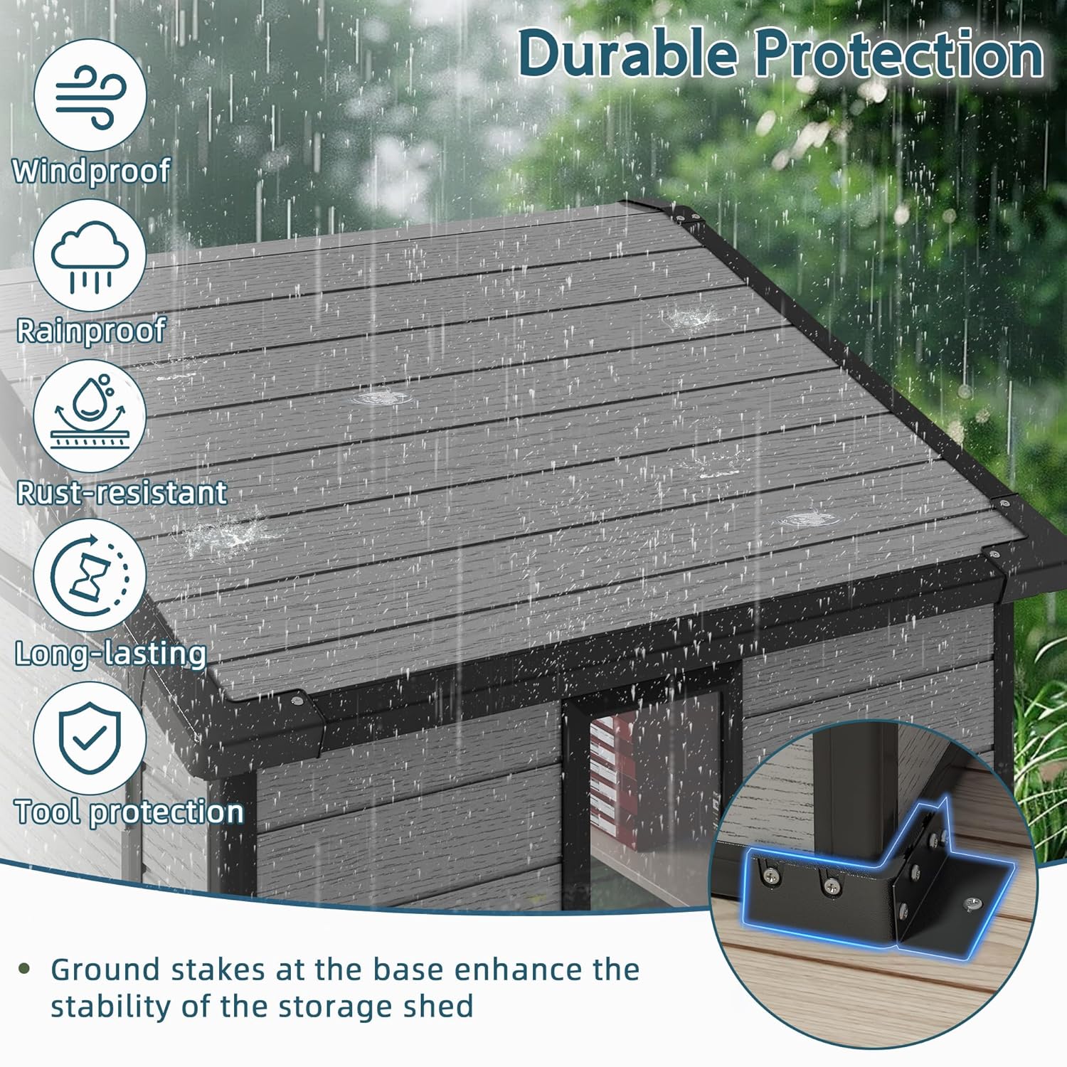 6X4 FT Outdoor Shed, Plastic S - Outdoor Furniture Modern recension och pris