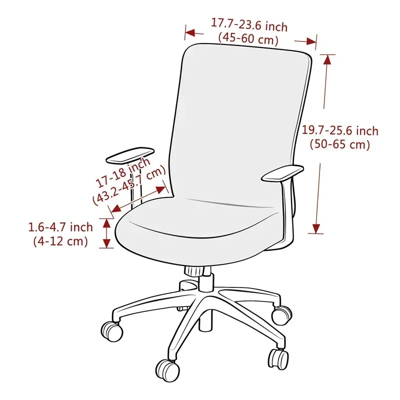 1PC Solid Color Office Chair C - Outdoor Furniture Cover Xl recension och pris