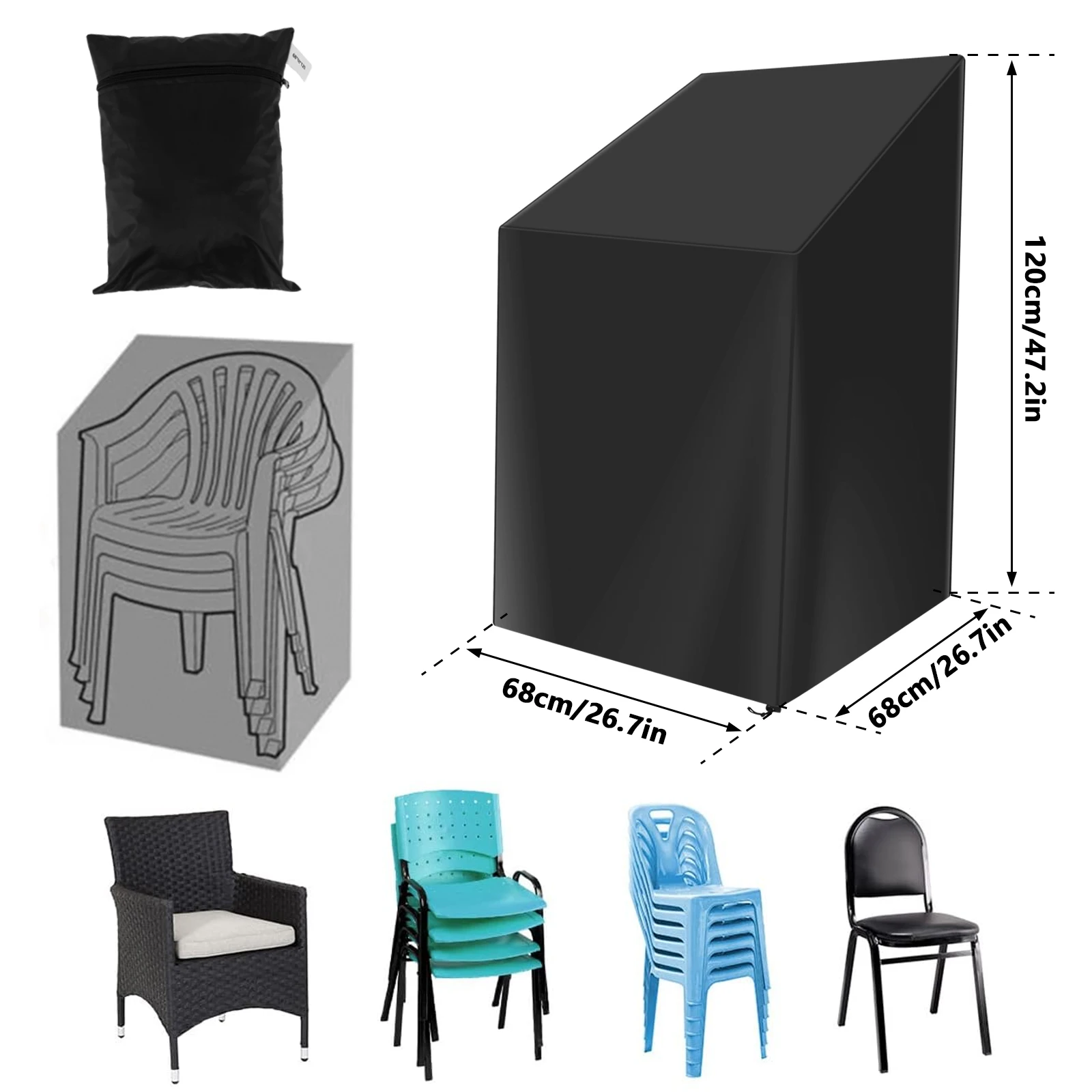 Stacked Chair Dust Cover with  - Outdoor Furniture Plans recension och pris