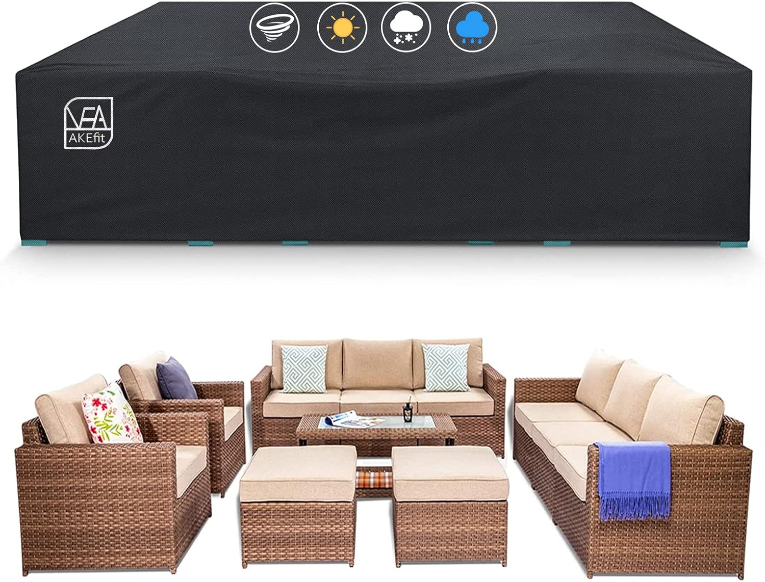 Heavy Duty Waterproof Patio Fu - Outdoor Furniture Fabric Waterproof recension och pris