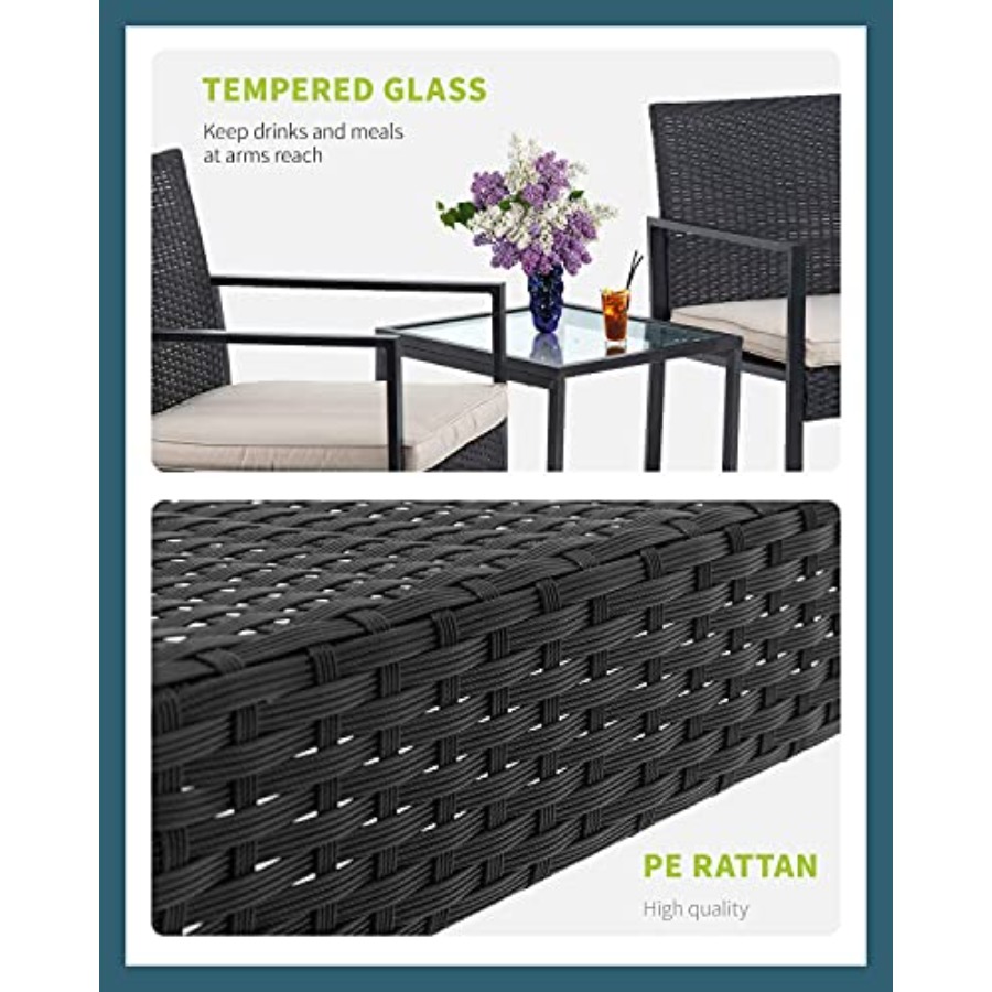 FDW 3 Pieces Outdoor Patio Fur - Outdoor Furniture Set recension och pris