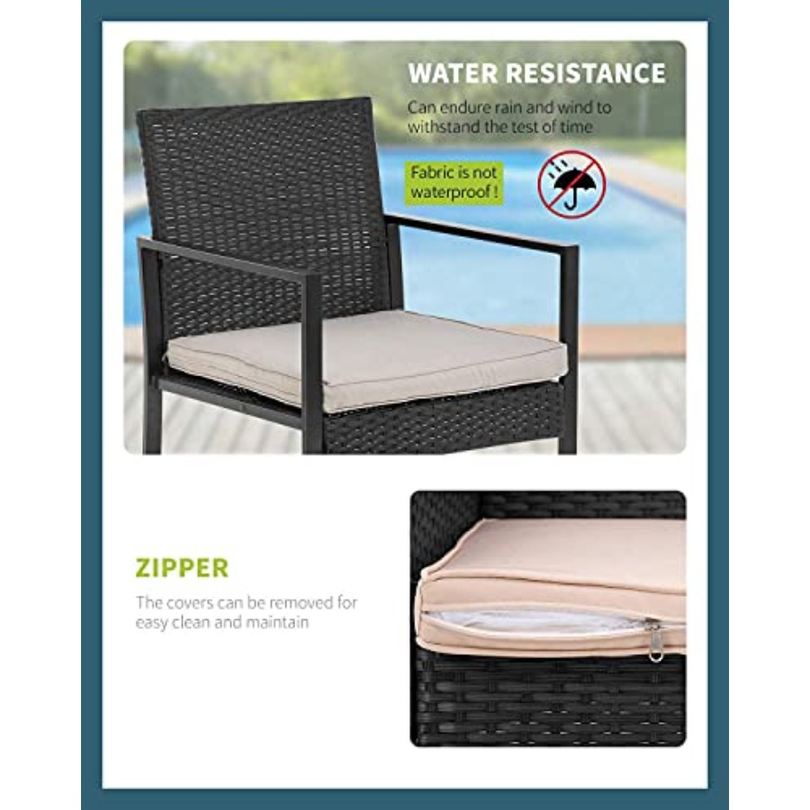 FDW 3 Pieces Outdoor Patio Fur - Outdoor Furniture Set recension och pris
