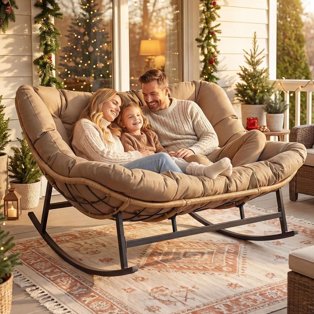 Double Rocking Chairs, Oversiz - Outdoor Furniture Loveseat recension och pris