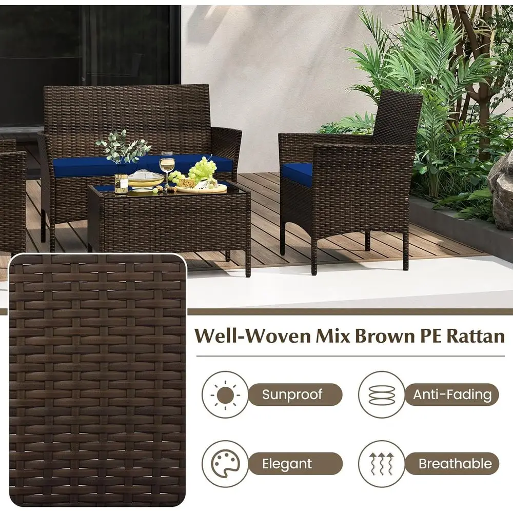 8-Piece Outdoor Rattan Patio F - Outdoor Furniture Loveseat recension och pris