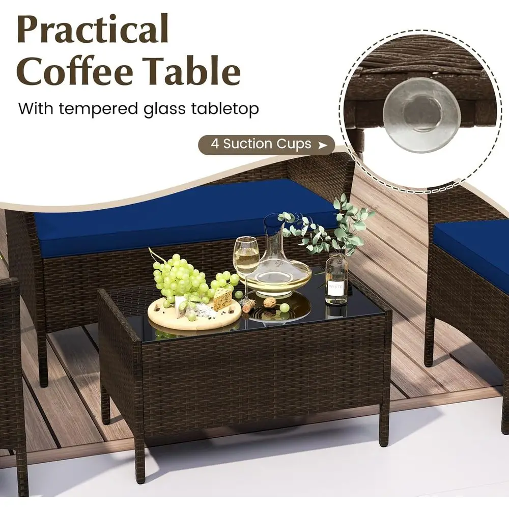 8-Piece Outdoor Rattan Patio F - Outdoor Furniture Loveseat recension och pris