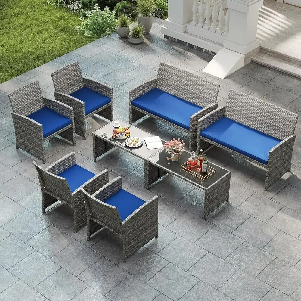 8-Piece Outdoor Wicker Furnitu - Outdoor Furniture Loveseat recension och pris