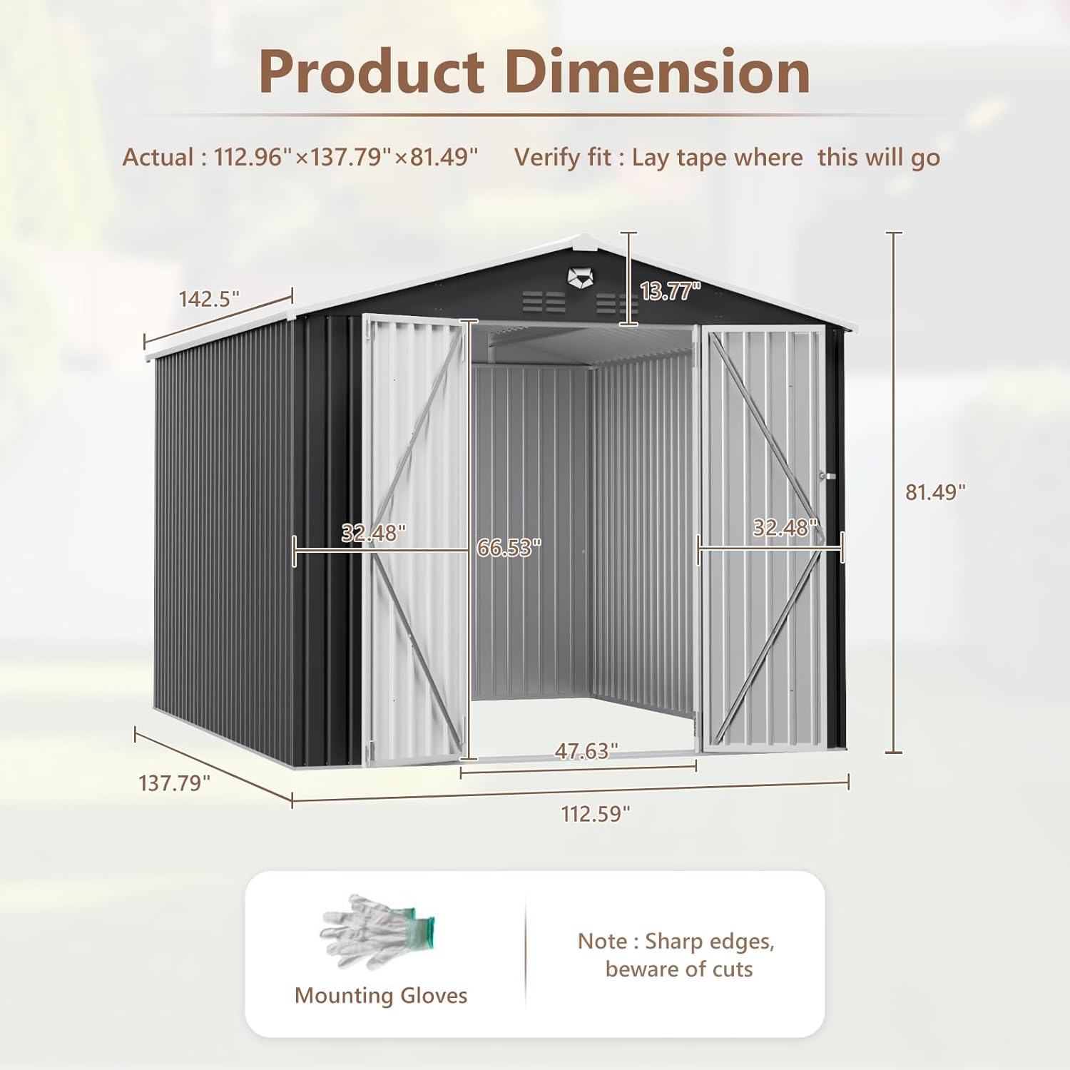 10x12 FT Metal Outdoor Storage - Outdoor Furniture Modern recension och pris