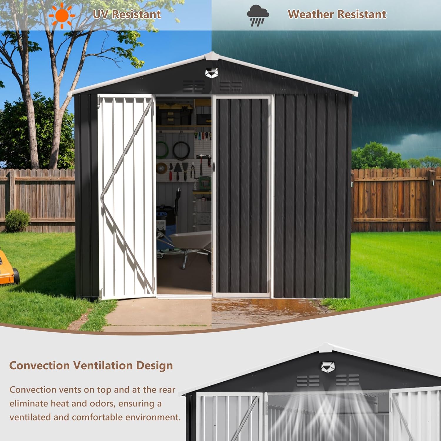 10x12 FT Metal Outdoor Storage - Outdoor Furniture Modern recension och pris
