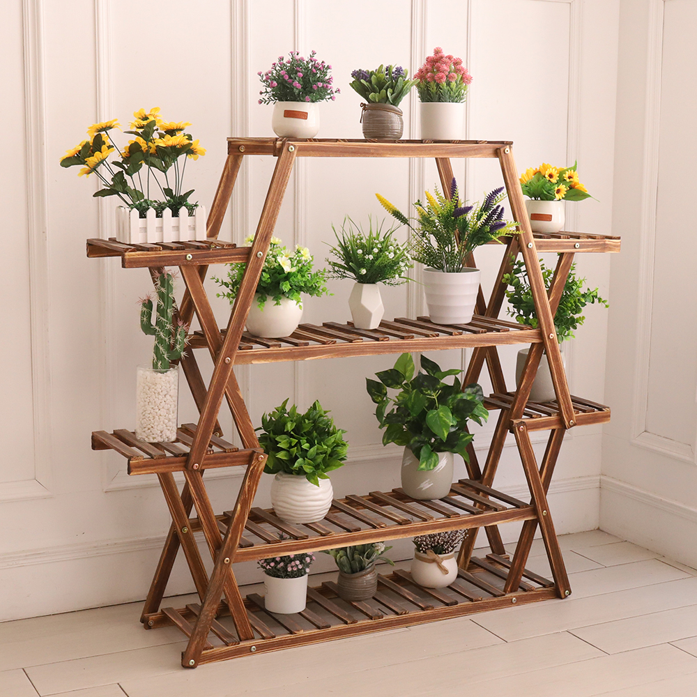 Large Triangular Wood Plant St - Outdoor Furniture Luxury recension och pris