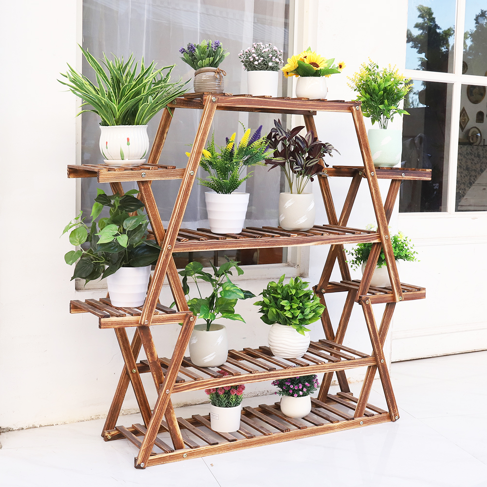 Large Triangular Wood Plant St - Outdoor Furniture Luxury recension och pris