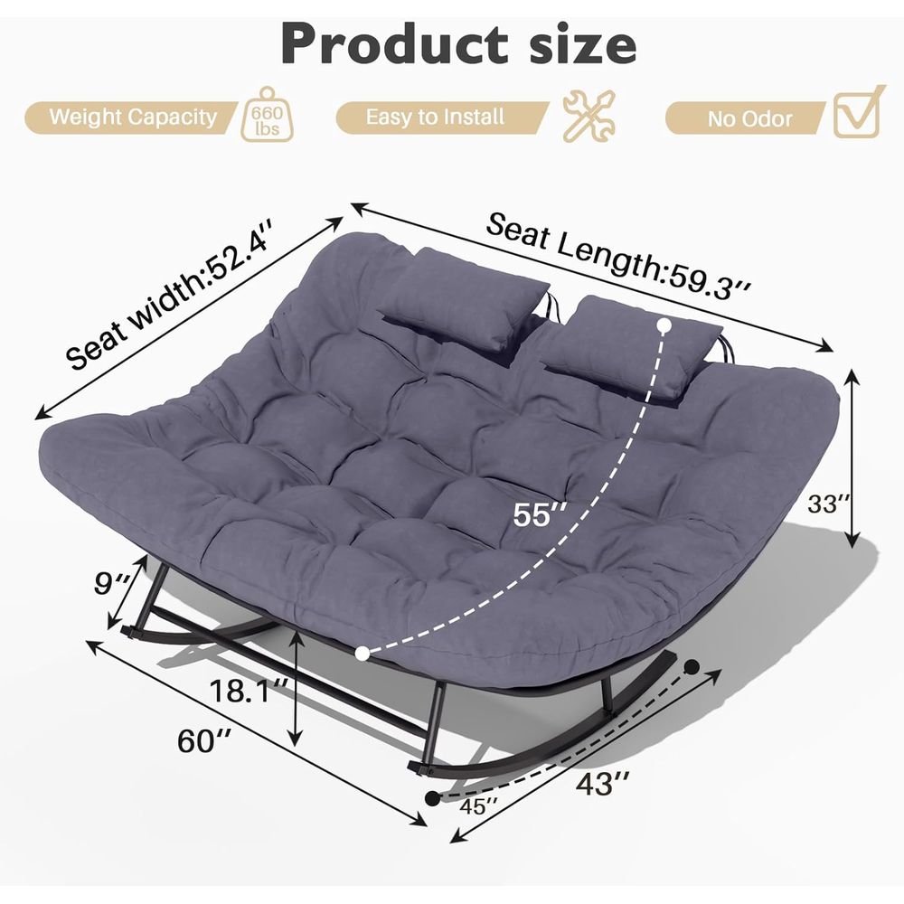 Double Outdoor Rocking Lovesea - Outdoor Furniture Loveseat recension och pris