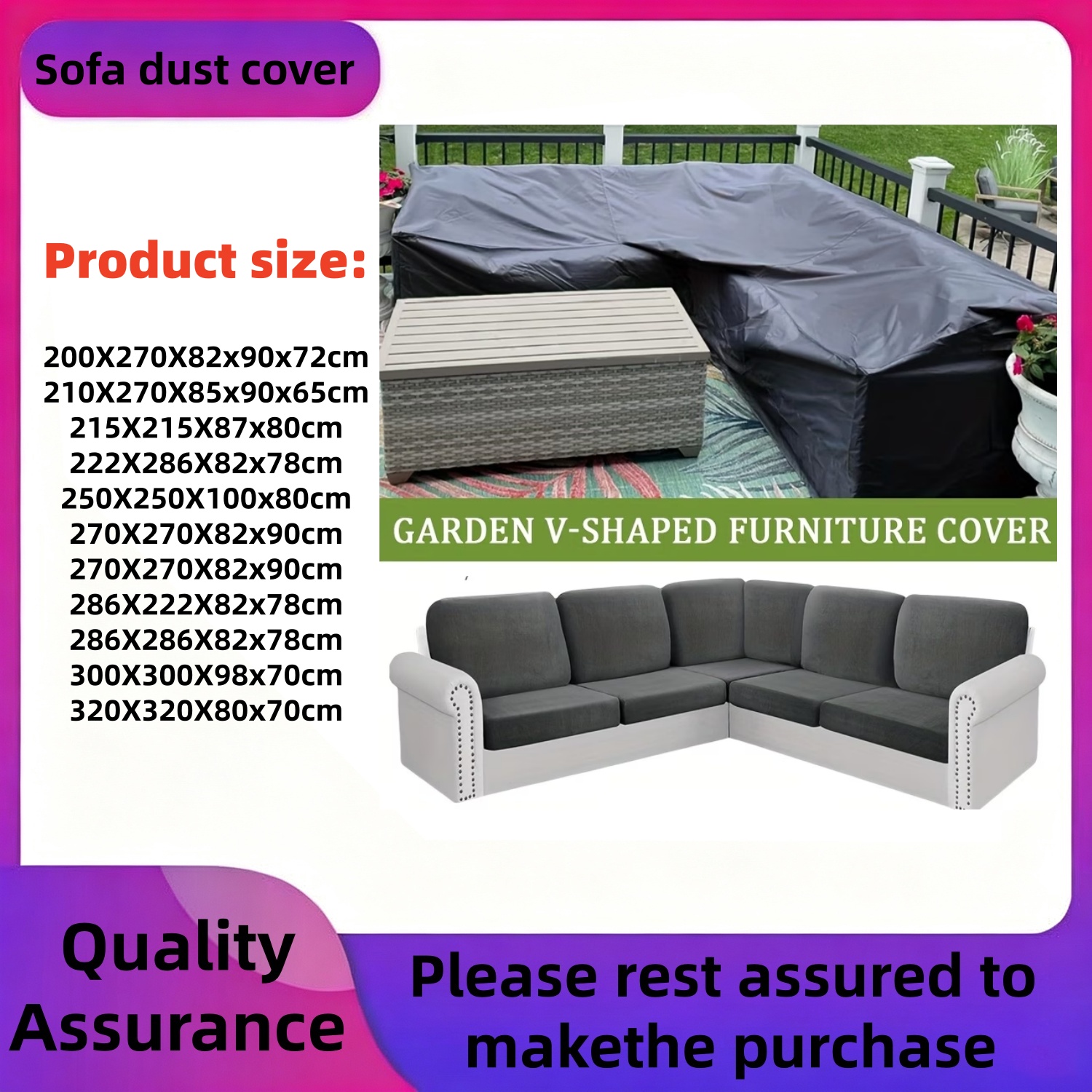 eavy-Duty Outdoor V-Shaped Fur - Outdoor Furniture Covers recension och pris