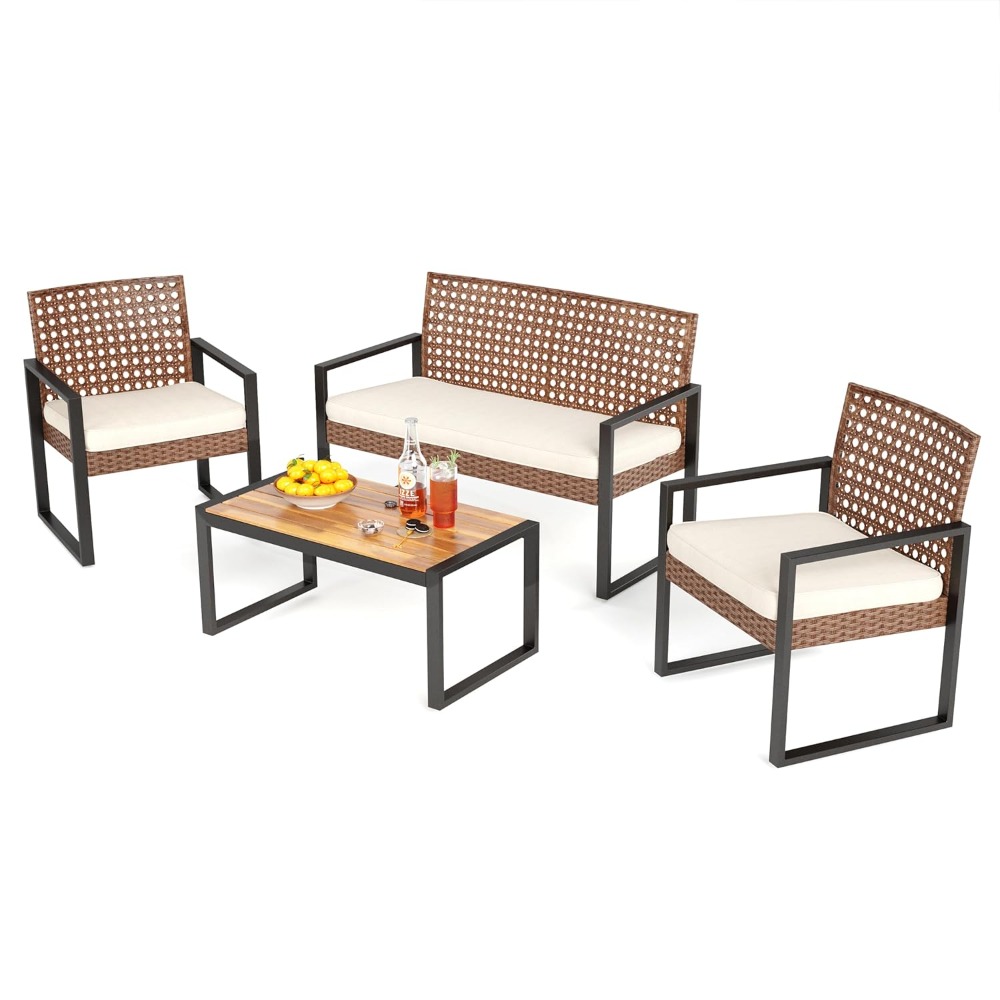 Patio Wicker Furniture Set for - Outdoor Furniture Loveseat recension och pris