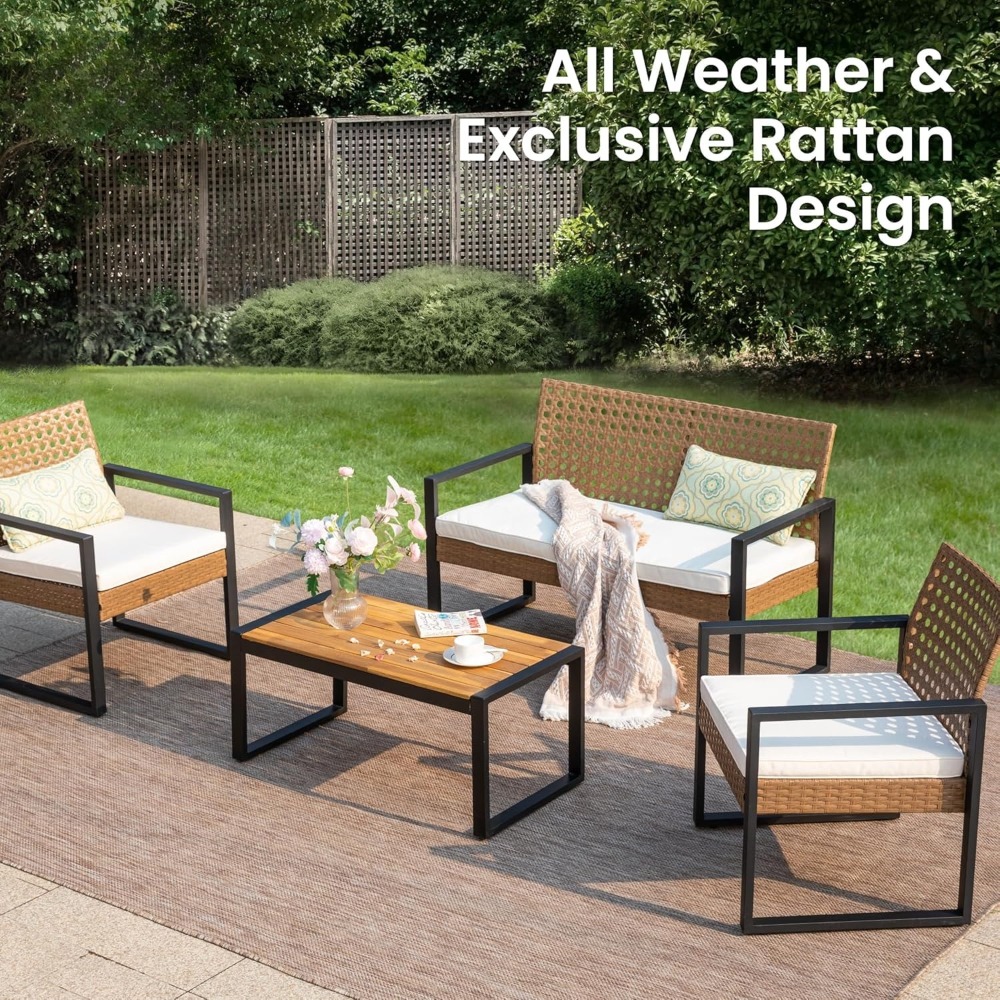 Patio Wicker Furniture Set for - Outdoor Furniture Loveseat recension och pris