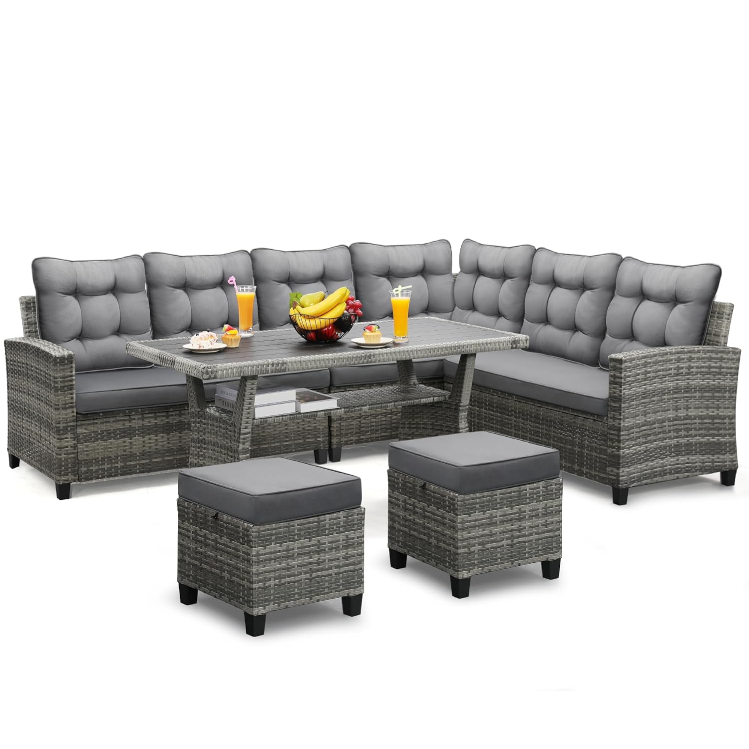 6-Piece Patio Sectional Sofa D - Outdoor Furniture Luxury recension och pris