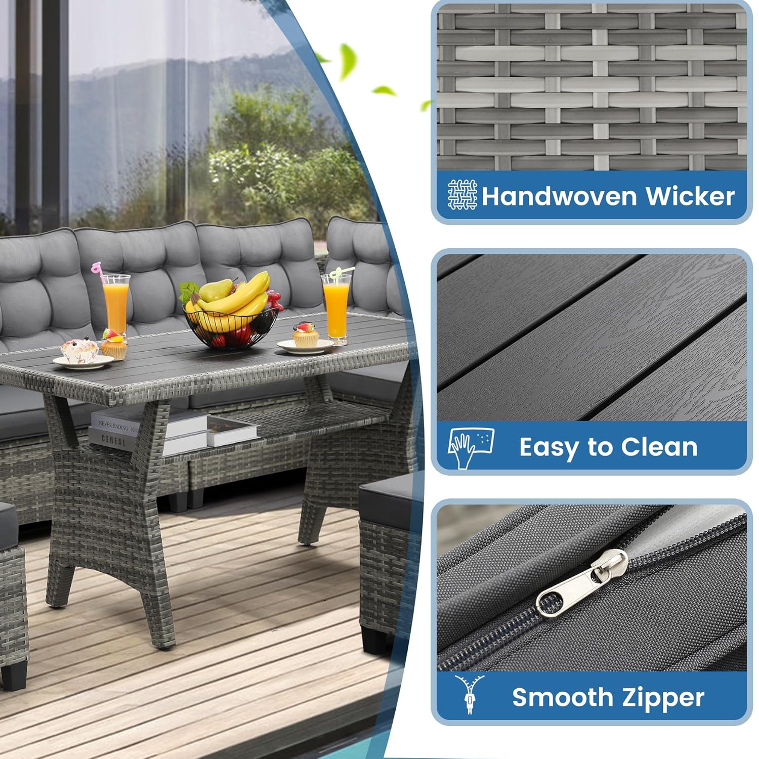 6-Piece Patio Sectional Sofa D - Outdoor Furniture Luxury recension och pris