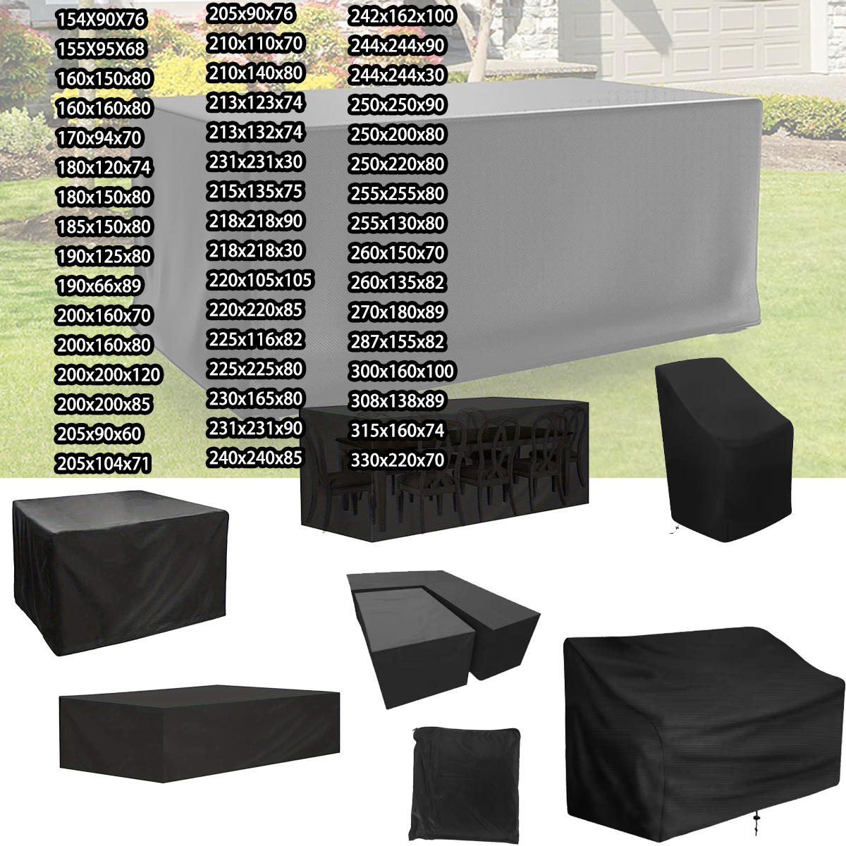 218 Sizes of Patio Furniture C - Outdoor Furniture Fabric Waterproof recension och pris