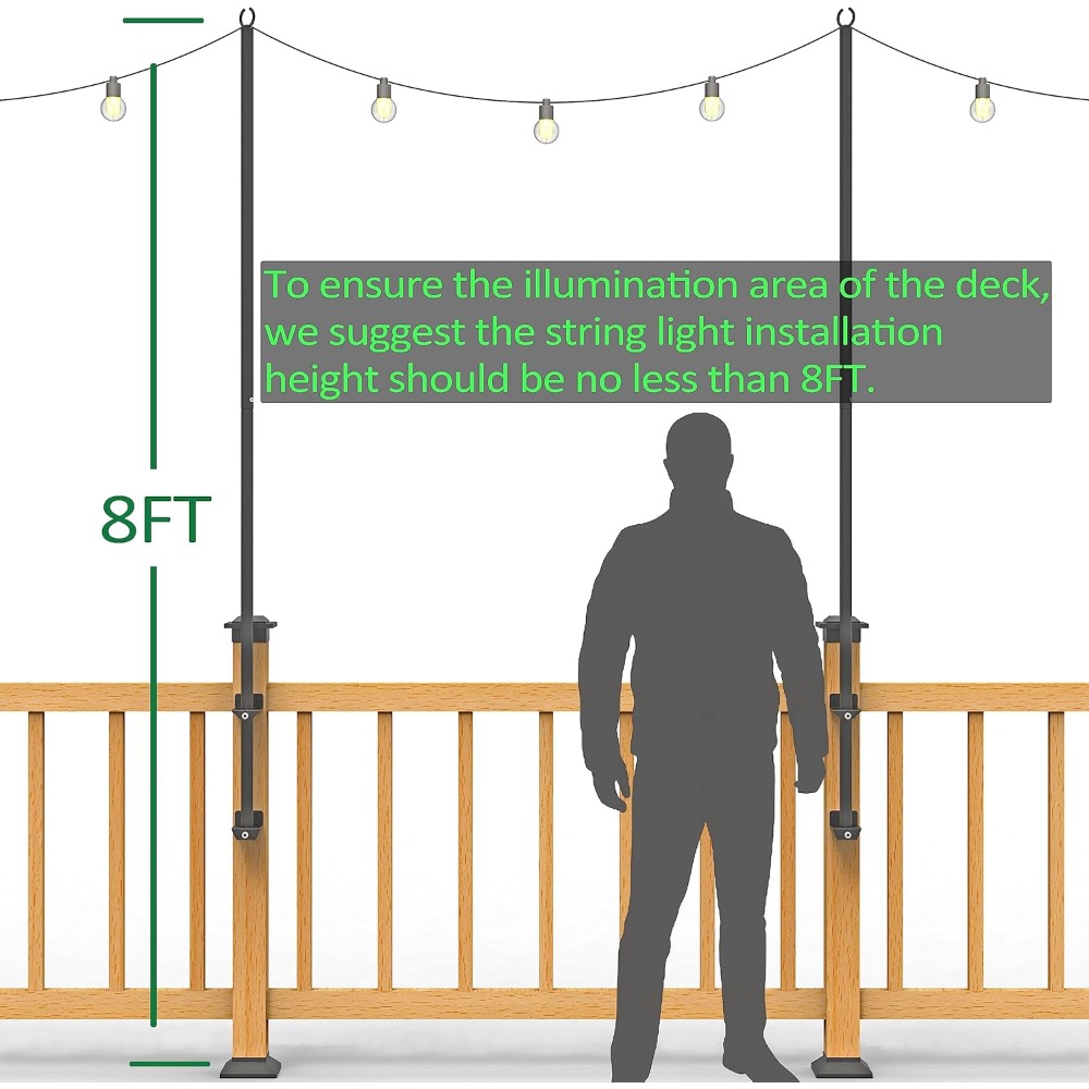 2 pack string light poles - st - Outdoor Furniture Set recension och pris
