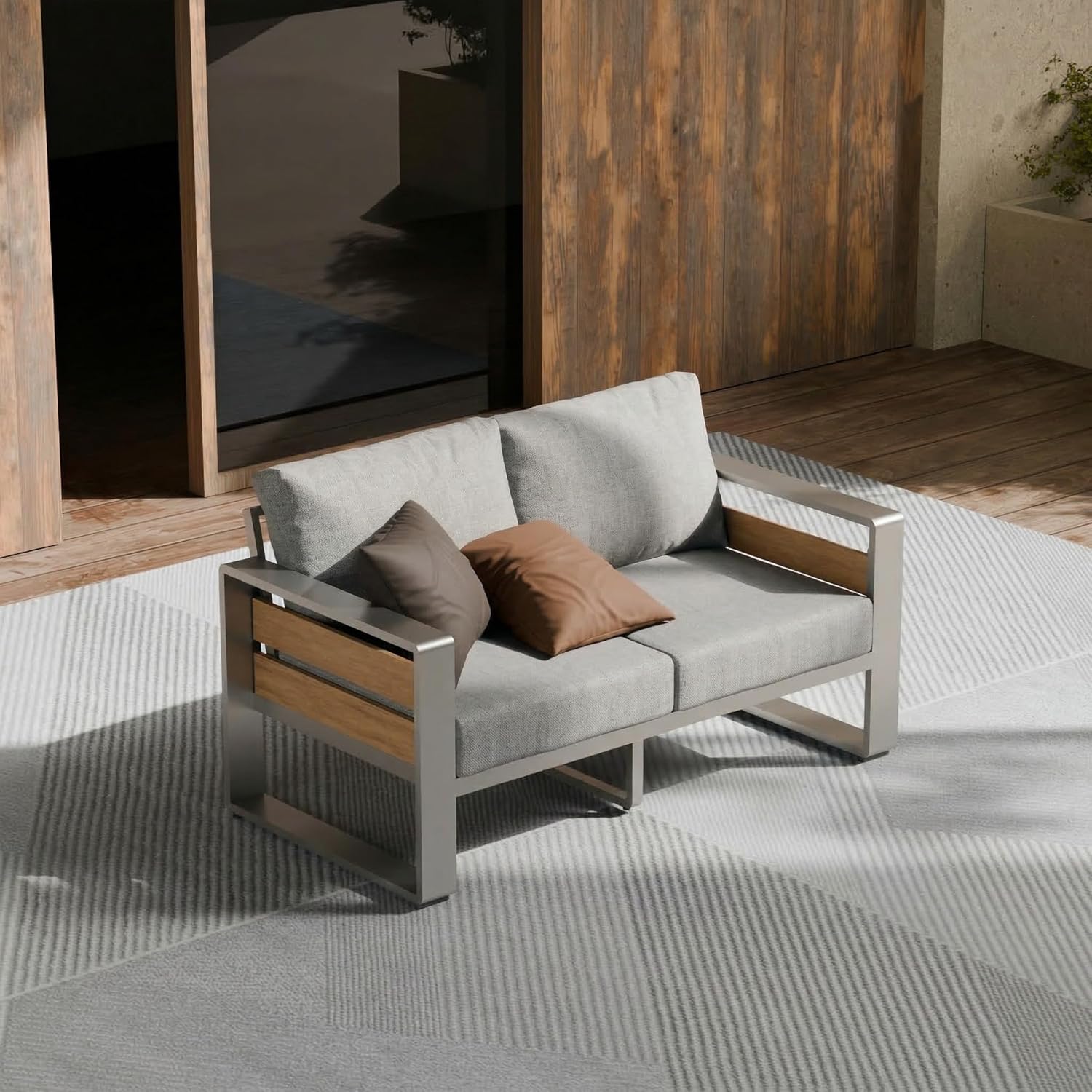Outside Aluminum Lawn Furnitur - Outdoor Furniture Loveseat recension och pris