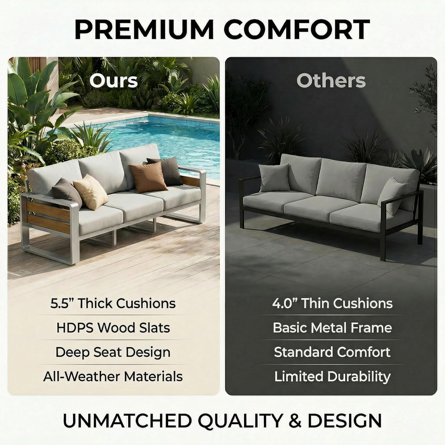 Outside Aluminum Lawn Furnitur - Outdoor Furniture Loveseat recension och pris
