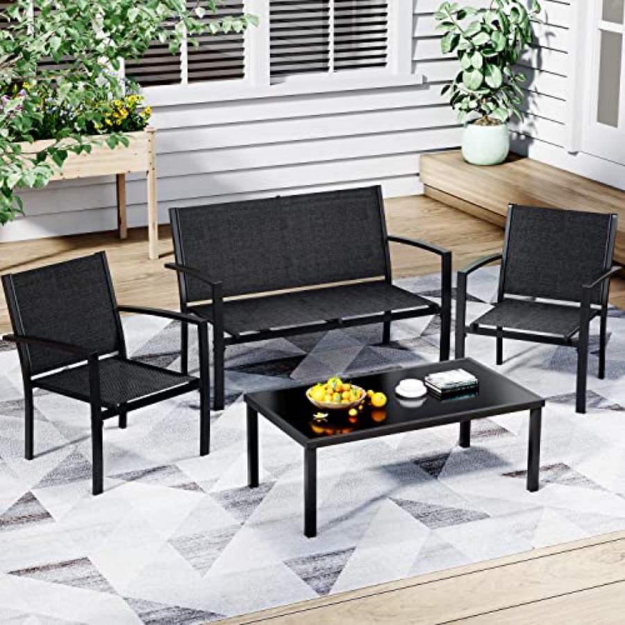 Greesum 4 Pieces Patio Furnitu - Outdoor Furniture Set recension och pris