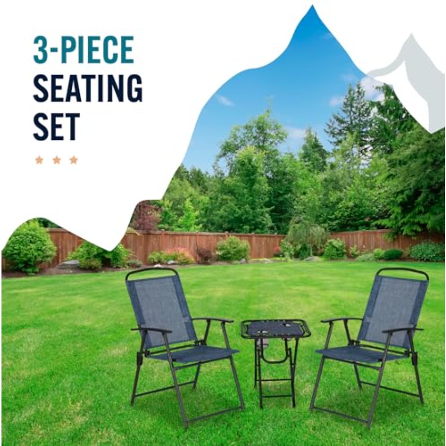 Trapper's Peak 3-Piece Folding - Outdoor Furniture Set recension och pris