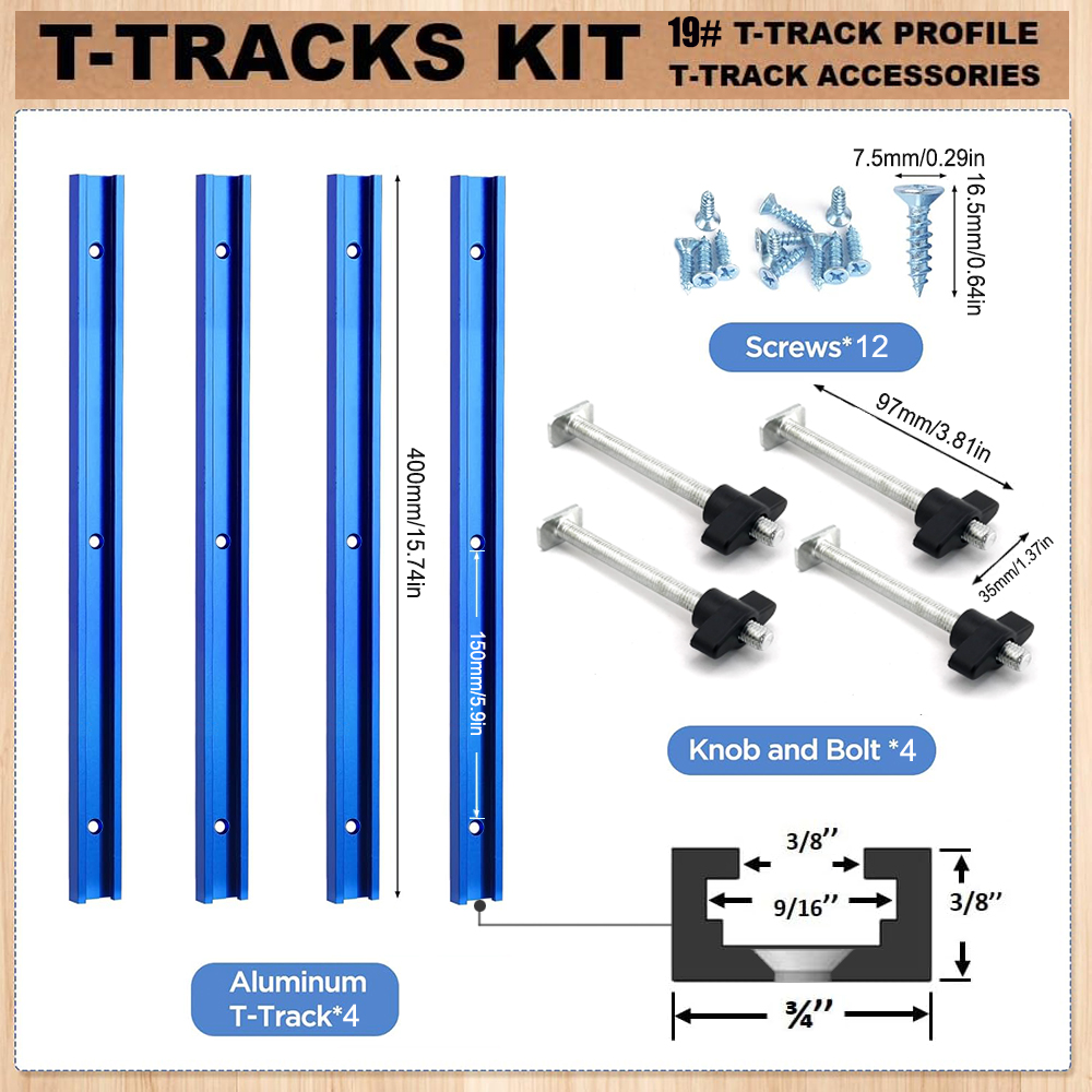 Woodworking 19# T-track Kit an - Outdoor Furniture Aluminum recension och pris
