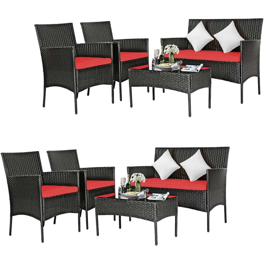 8-Piece Rattan Outdoor Furnitu - Outdoor Furniture Loveseat recension och pris