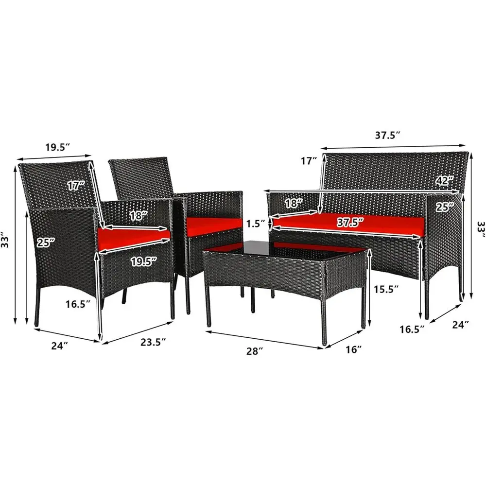 8-Piece Rattan Outdoor Furnitu - Outdoor Furniture Loveseat recension och pris
