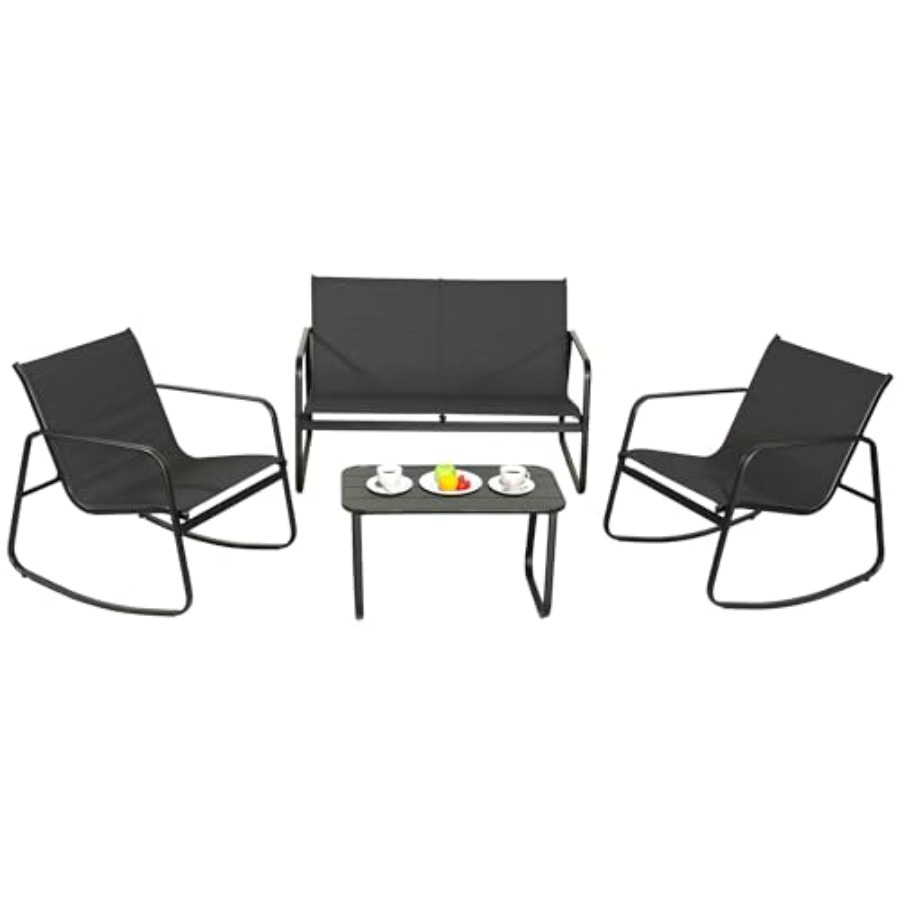 GEONKAI 4 Piece Patio Furnitur - Outdoor Furniture Set recension och pris