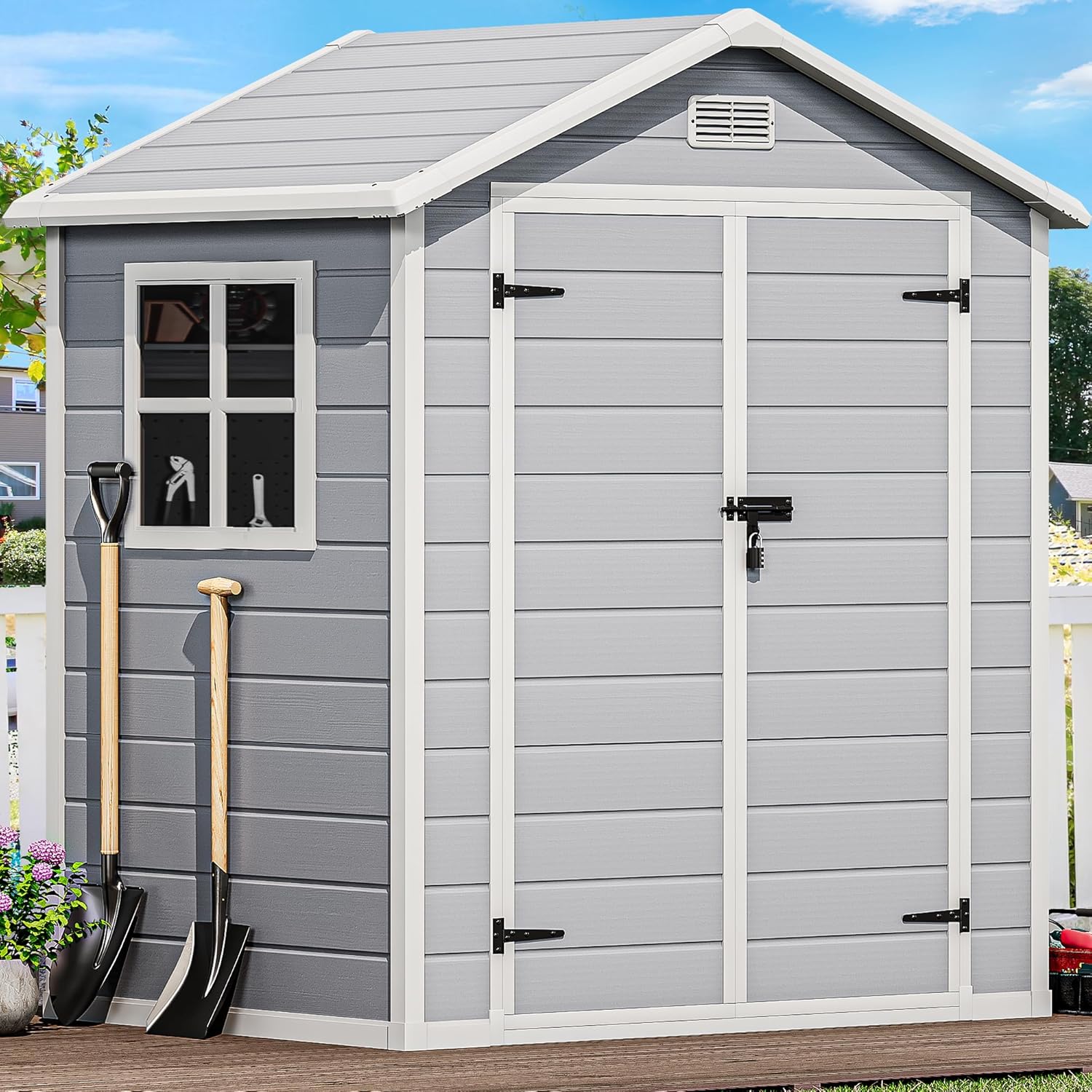 6x4.4 FT Outdoor Resin Storage - Outdoor Furniture Modern recension och pris