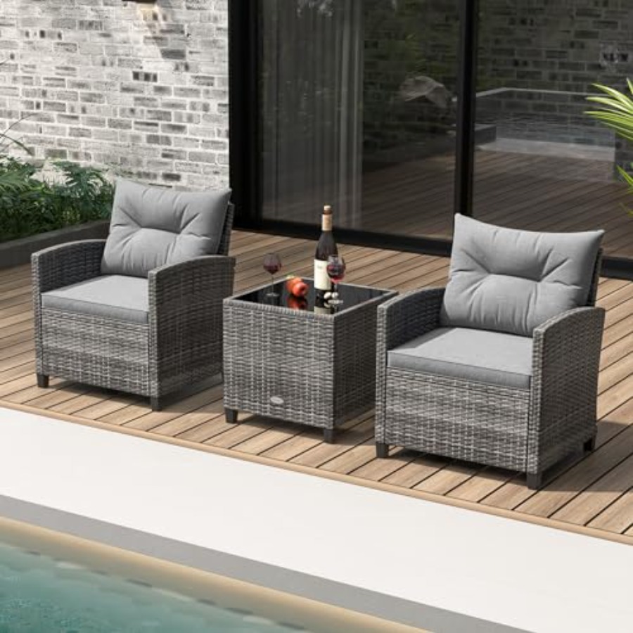 KOTEK 3 Piece Patio Furniture  - Outdoor Furniture Set recension och pris