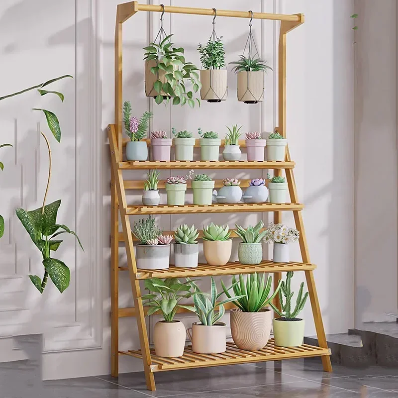 Adjustable Bamboo Plant Shelf  - Outdoor Furniture Luxury recension och pris