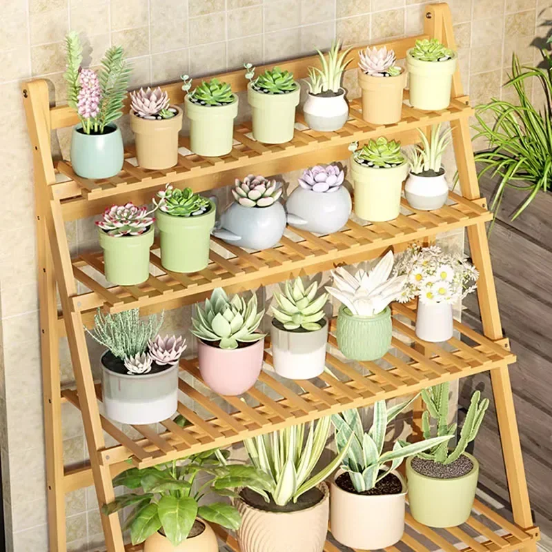 Adjustable Bamboo Plant Shelf  - Outdoor Furniture Luxury recension och pris