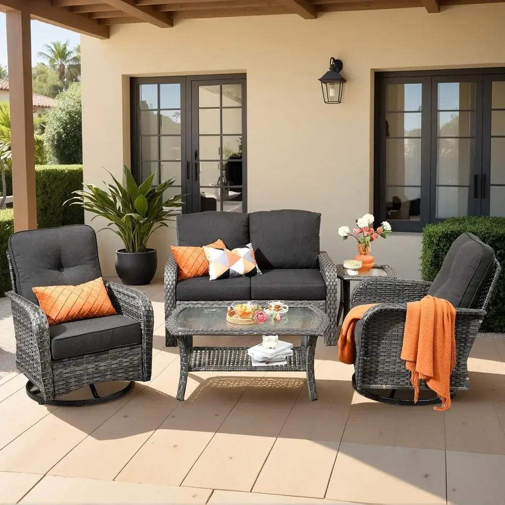 5-Piece Outdoor Patio Furnitur - Outdoor Furniture Loveseat recension och pris