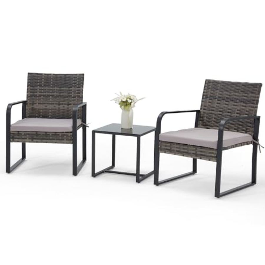 Bezseller 3 Piece Outdoor Pati - Outdoor Furniture Set recension och pris