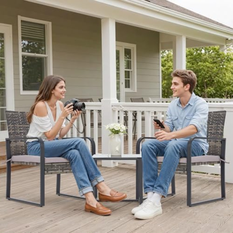 Bezseller 3 Piece Outdoor Pati - Outdoor Furniture Set recension och pris