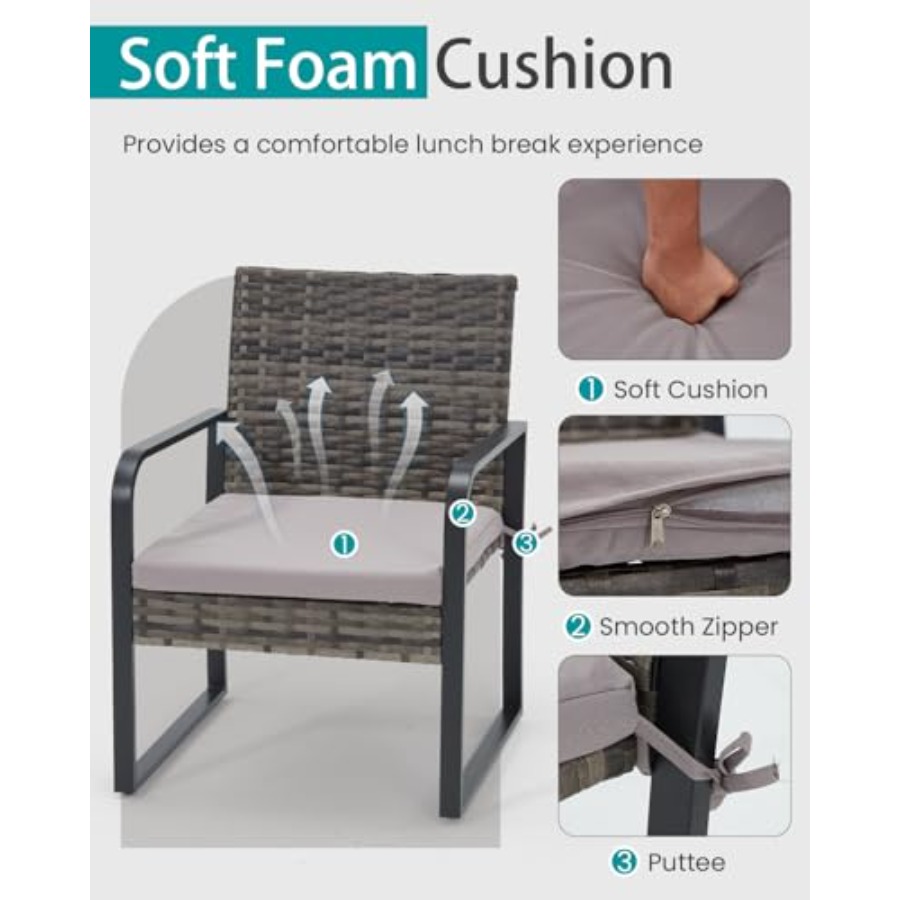 Bezseller 3 Piece Outdoor Pati - Outdoor Furniture Set recension och pris