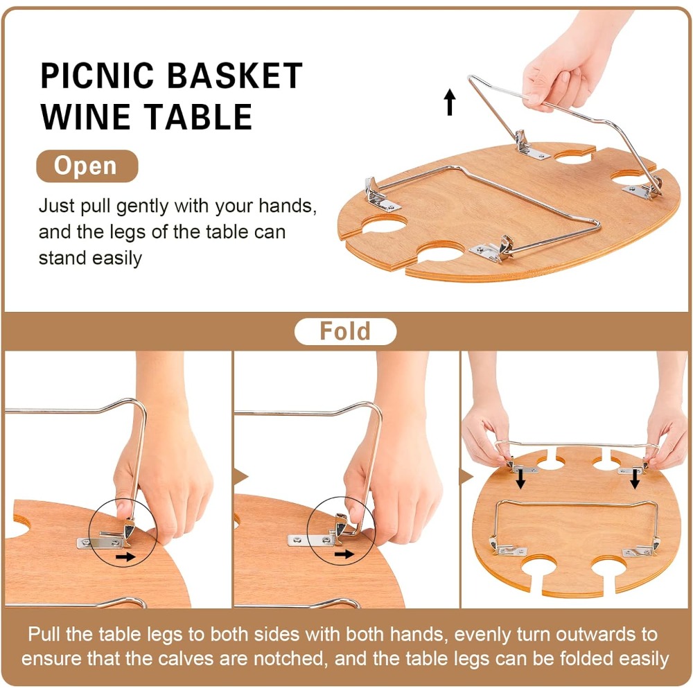 stboo picnic basket for 4, ins - Folding Picnic Table recension och pris