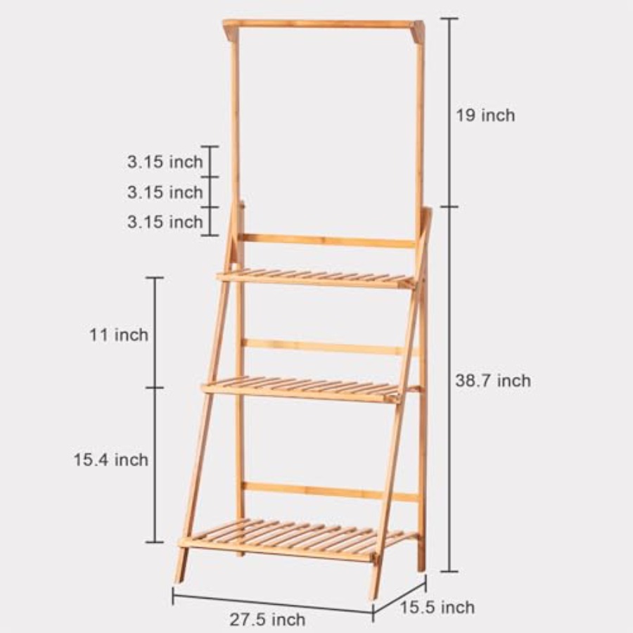 Bamboo 3-Tier Hanging Plant St - Outdoor Furniture Luxury recension och pris