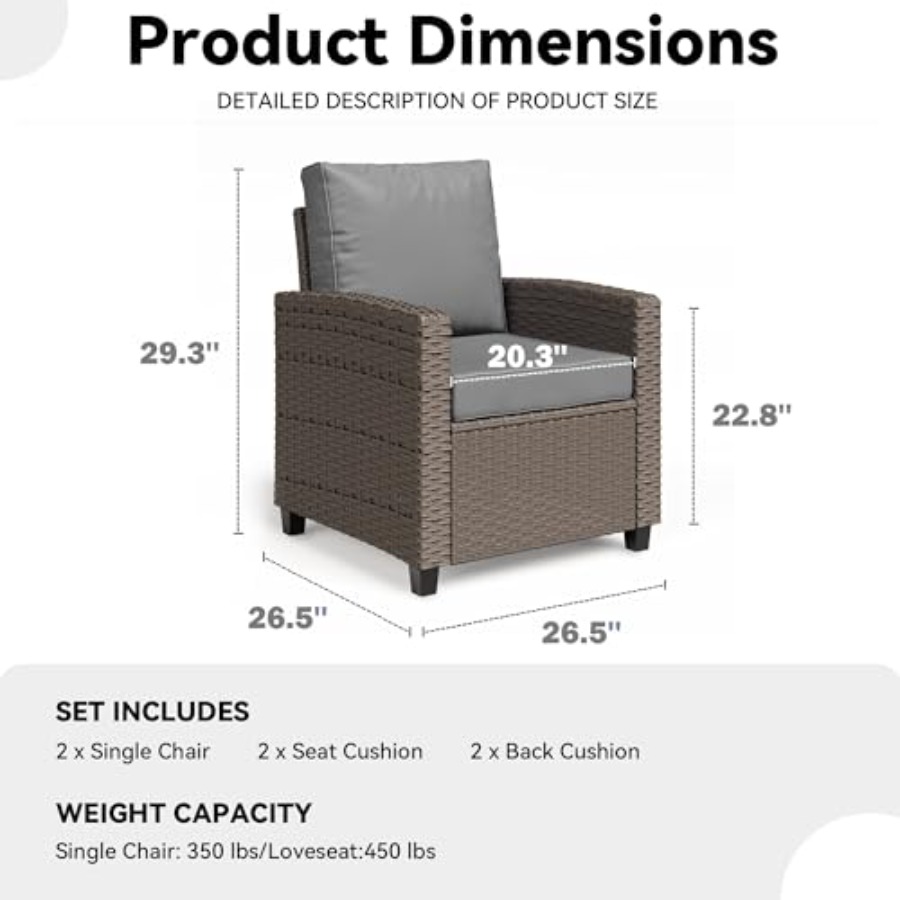 2 Pieces Patio Furniture Set O - Outdoor Furniture Set recension och pris