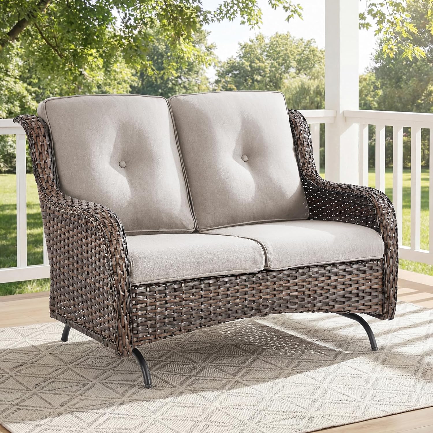 Patio Loveseat Sofa, Outdoor W - Outdoor Furniture Luxury recension och pris
