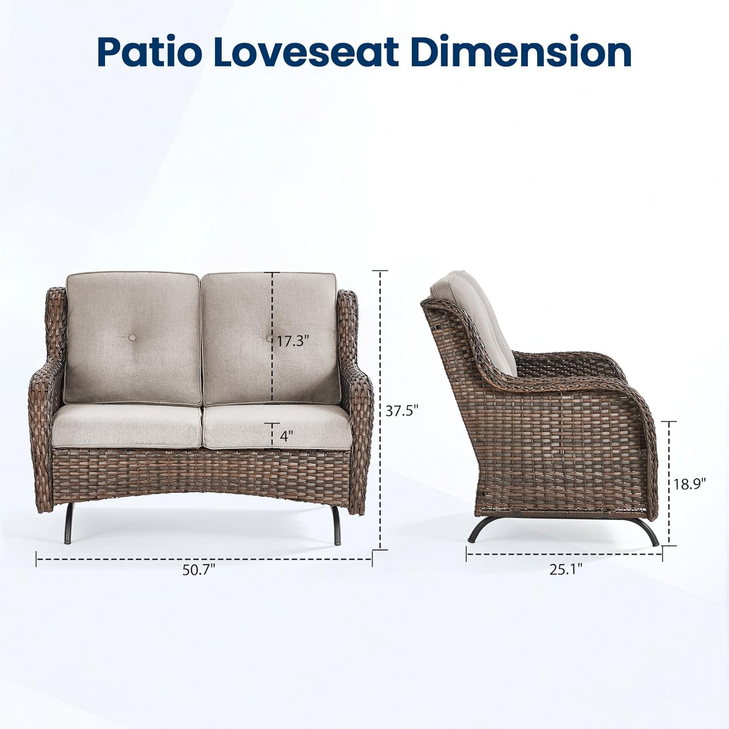Patio Loveseat Sofa, Outdoor W - Outdoor Furniture Luxury recension och pris