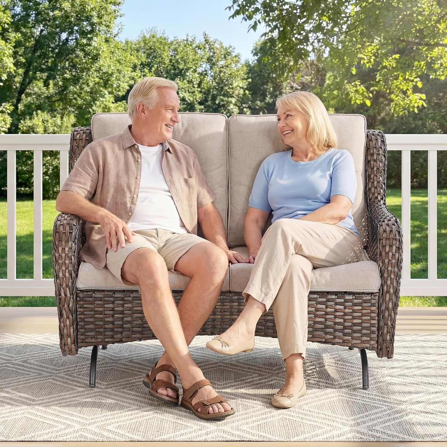 Patio Loveseat Sofa, Outdoor W - Outdoor Furniture Luxury recension och pris